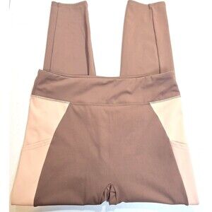 G By Giuliana Womens Jet Set Legging with Side Pockets Brown/Peach Size XL